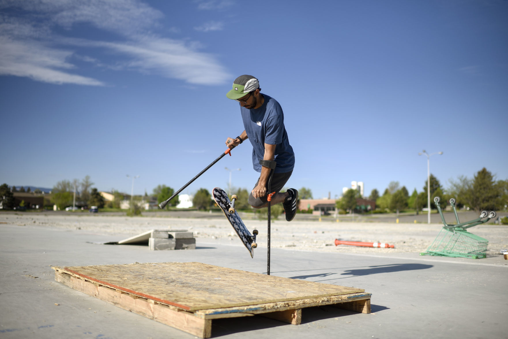 One-Legged Skateboarder